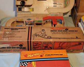 Vintage hotwheels and tracks.
