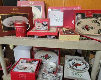 Lenox christmas china all new.