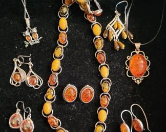 Antique native amber jewelry. (very nice).