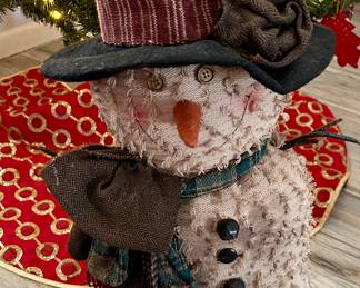 Large rustic 30" Snowman Christmas decor