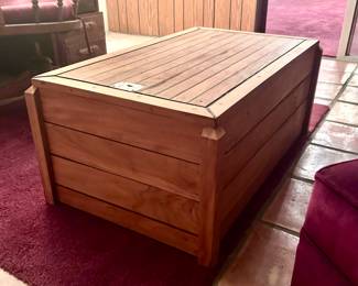 Wooden chest styled coffee table