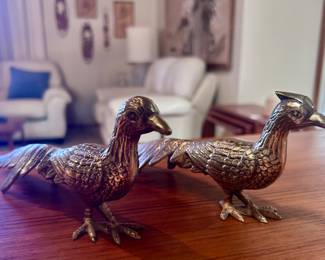 Vintage brass bird figurine 