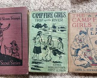Vintage Girl Scout series books and Camp Fire Girls series books 