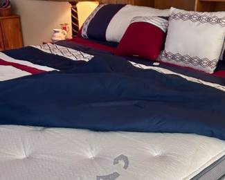 Electric adjustable bed with mattress
