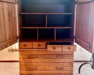 Wood dresser organizer with drawers