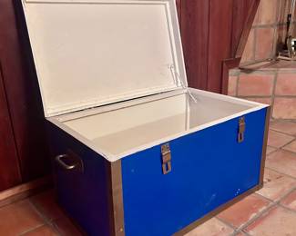 Blue chest with latches