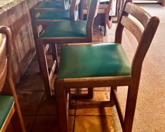 green barstool chairs
