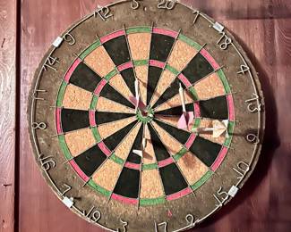 Dart board game with darts