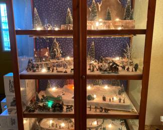 Display Cabinet Only - 77"T x 50"W x 28"D Dept 56 Items will be available at the sale.