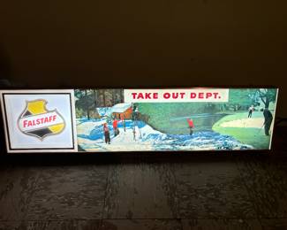 Vintage Lighted Falstaff Beer Sign