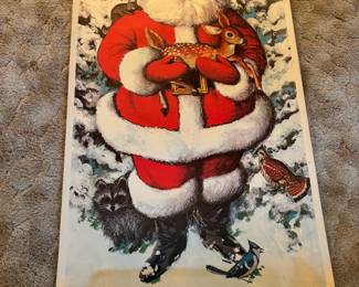Vintage Santa Door Covering