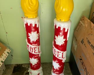 Blow Mold Noel Candles