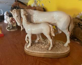Vintage Limoges Mare and Colt