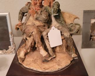 Giuseppe Armani "The Joke" 2 men on bench