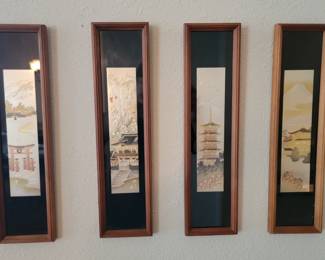 Set of 4 Chokin Engravings