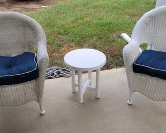 Faux Wicker Chairs