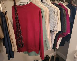 Men's Clothing Size Lg and bottoms 36"