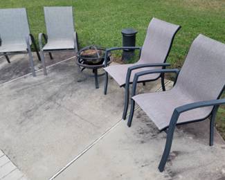 Patio Chairs & FIre Pit