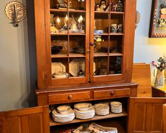 Gorgeous primitive step back cupboard!