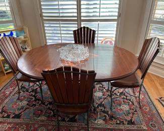 Lovely wood and wrought iron table