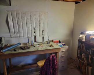 The basement office- 