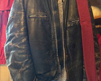 Also, this vintage leather motorcycle jacket!!!