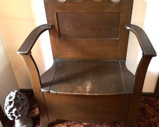 A storage chair ahead of it’s time. Also a mushroom (same).