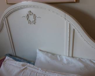 white  double  size  headboard