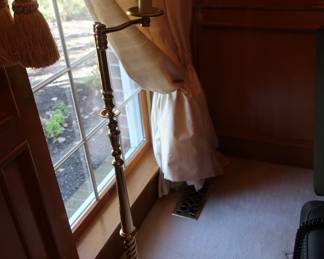 Brass  base  floor  lamp.