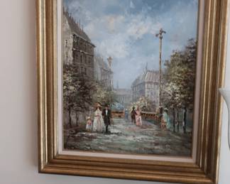 Art- street  scene- signed