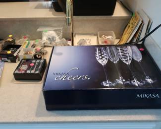 mikasa stemware  and  bar  accesories