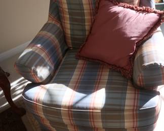 Sherrill  plaid  chair