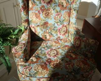 Second  floral  tapestry look  chair   Price  is   125.00. each.