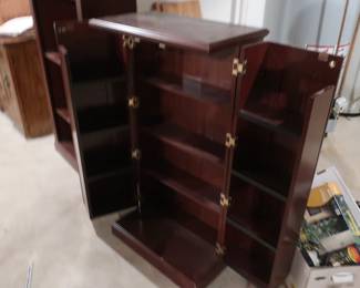 another view of the storage cabinet that opens from the center