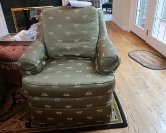 *    Jessica  Charles  green  chair  with   Dragonflies  This  is  one  of  two. 