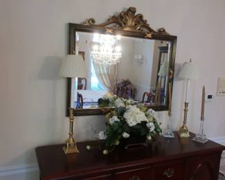 Beveled  mirror-  It  is 39"  wide and  34"  tall.  (  mirror  is  sold)