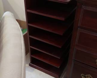Mahogany  storage shelf