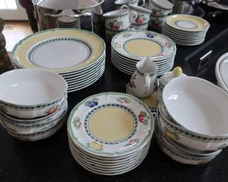 Villeroy  and  Boch    china  8  place  settings  Pattern  is  French  Garden.