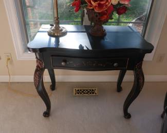 Game  table- two  drawer  console.  It  is  36"  x  16".