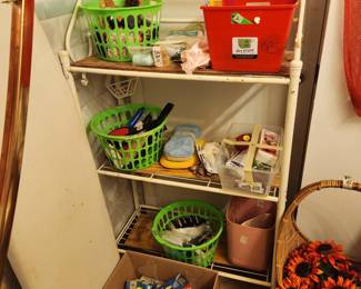 Shelf filled with great usable items!