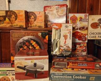 Kitchen - Gingerbread man, Convection cooker, Miracle Thaw, Compact 6” electric skillet, cupcake secret,  and even more than you can see! 