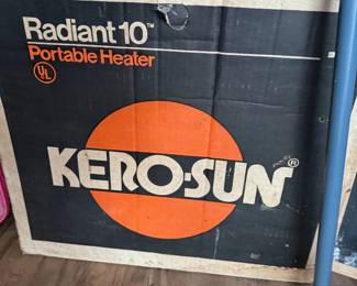 Kero-sun Radiant 10 portable heater in shed