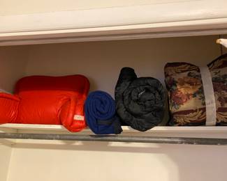 Bedroom closet - back rest pillow & comforter 