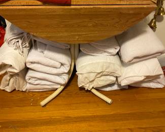 Fold down table - linens, quilts and more