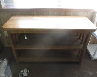WOOD TABLE WITH DROP LEAVES