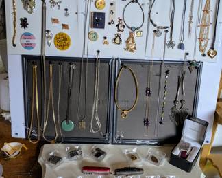 Costume Jewelry, Vintage Lighters, Black Label Bottle Openers