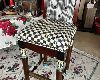 MacKenzie Childs bar stool