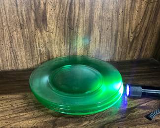 Green Uranium Glass Plates