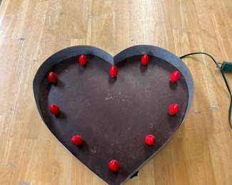Metal Heart Lighted Farmhouse Style Light