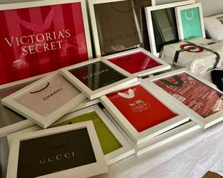 Designer gift bags custom framed